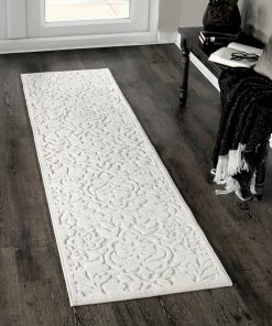Hot Sale 🎉 Orian Rugs Orian Boucle Indoor/Outdoor Cottage Floral High-Low Area Rug, Ivory, 1'11"x7'6" 🔥
