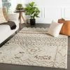 Promo ⌛ Jaipur Living Zamunda Hand-Knotted Geometric Cream/Brown Area Rug, 5'x8' ⌛