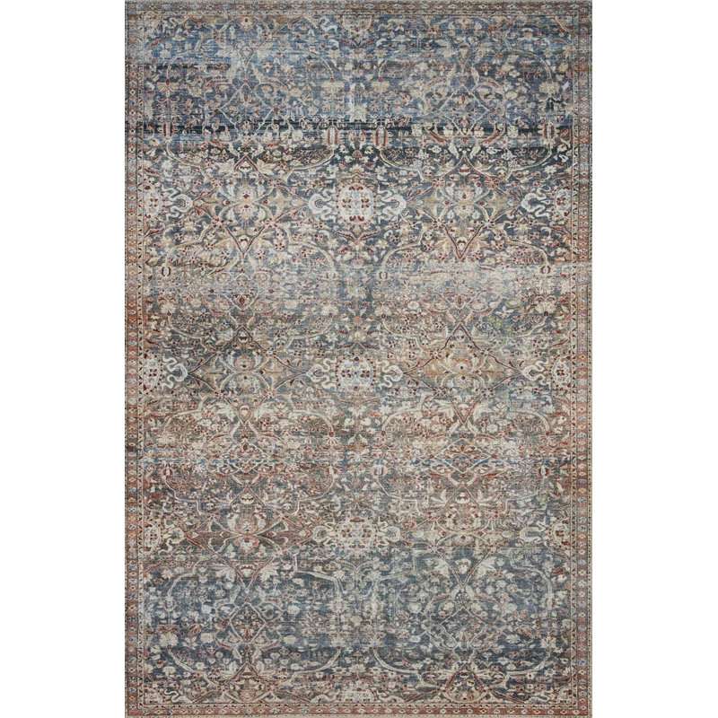 Wholesale 😀 Loloi Rugs Chris Loves Julia X Loloi Jules Denim/Spice 9'-6" X 14' Area Rug 😉 2 Wholesale 😀 Loloi Rugs Chris Loves Julia X Loloi Jules Denim/Spice 9'-6" X 14' Area Rug 😉 - Image 2