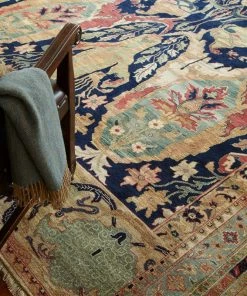 Buy 🥰 Exquisite Rugs Jurassic Hand-Knotted New Zealand Wool Beige/Blue/Gold Area Rug, 8'x10' ⭐ -Cheap Rugs Store a171b03808f8fb4f 9314 w800 h800 b0 p0