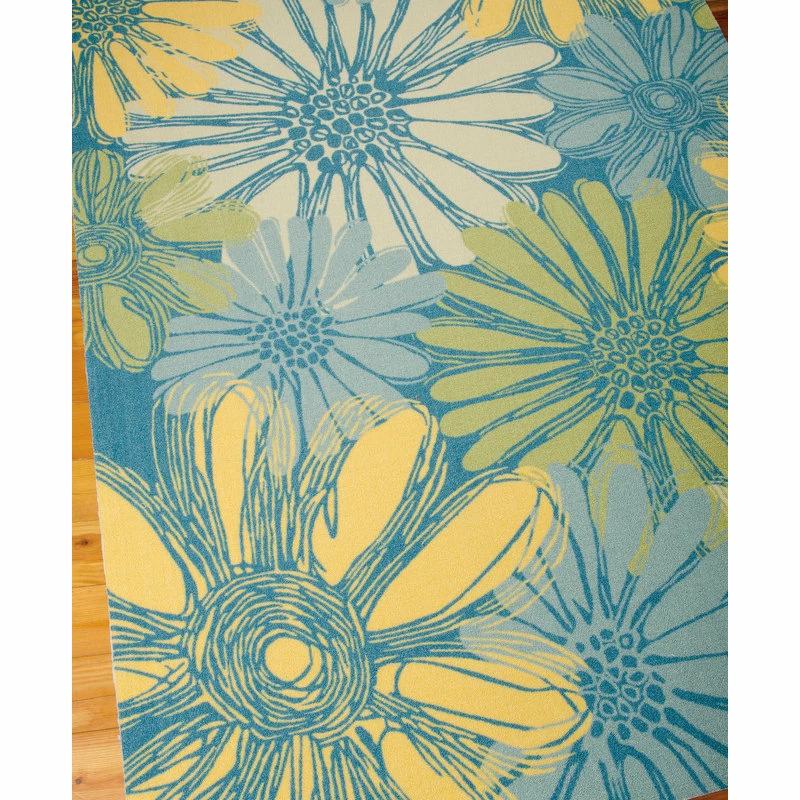 Brand new 😉 Nourison Home & Garden Botanical Blue 7'9" X 10'10" Indoor Outdoor Area Rug 🔔 5 Brand new 😉 Nourison Home & Garden Botanical Blue 7'9" X 10'10" Indoor Outdoor Area Rug 🔔 - Image 5