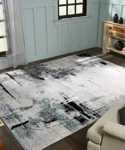 Outlet 🎁 Kalaty Rug Corp Solstice Grey Tones/White Area Rug, Gray, 7'9"x9'9" 👍 -Cheap Rugs Store a32184ab0c9a2a50 4315 w800 h800 b0 p0