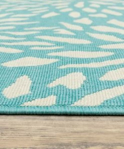Flash Sale 😍 Newcastle Home Madelina Floral Blue And Ivory Indoor Or Outdoor Area Rug, 6'7"x9'6" 🔔 -Cheap Rugs Store a421197a0ef50674 7417 w800 h800 b0 p0