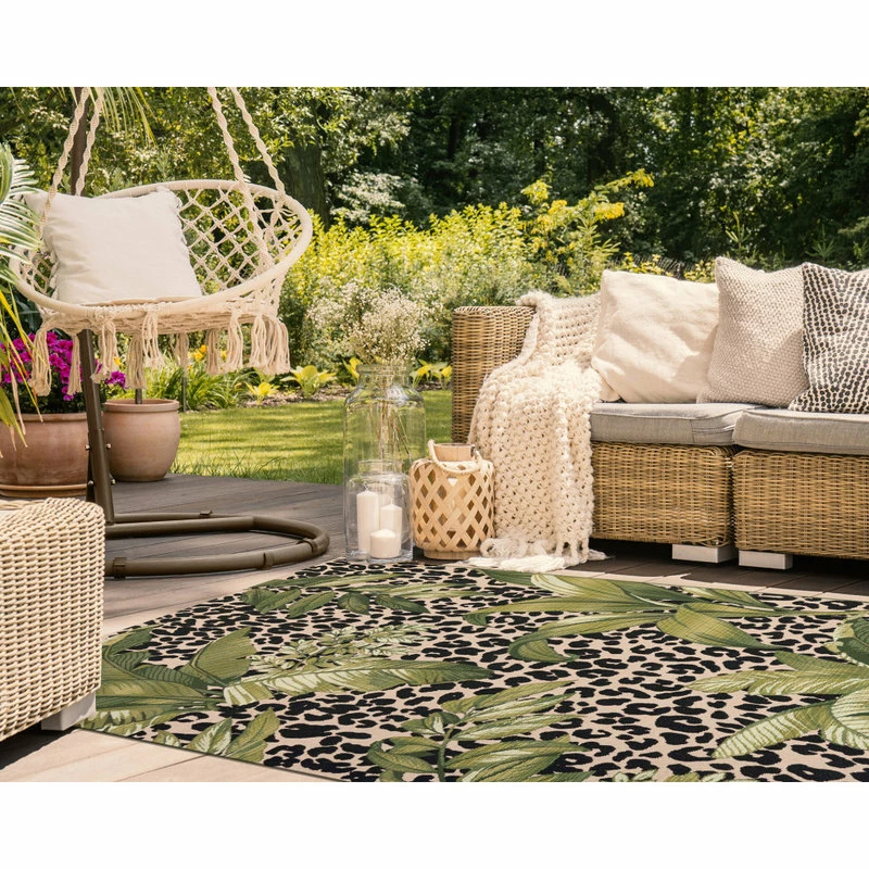 Brand new 🧨 Liora Manne Marina Safari Indoor/Outdoor Rug, Green, 4'10"x7'6" 🤩 6 Brand new 🧨 Liora Manne Marina Safari Indoor/Outdoor Rug, Green, 4'10"x7'6" 🤩 - Image 6