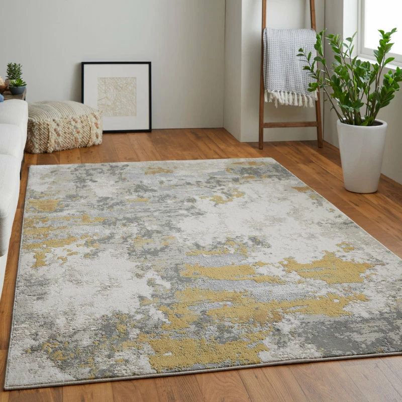 Coupon 🌟 Feizy Rugs Weave & Wander Vanhorn Contemporary Watercolor Rug, Gold/Birch, 10' X 13'-2" 🛒 4 Coupon 🌟 Feizy Rugs Weave & Wander Vanhorn Contemporary Watercolor Rug, Gold/Birch, 10' X 13'-2" 🛒 - Image 4