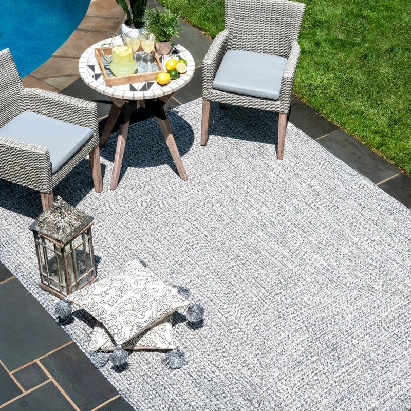 Discount 🎉 NuLOOM Braided Lefebvre Indoor/Outdoor Area Rug, Salt And Pepper, 3'x5' 😍 4 Discount 🎉 NuLOOM Braided Lefebvre Indoor/Outdoor Area Rug, Salt And Pepper, 3'x5' 😍 - Image 4