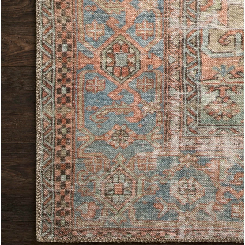 Best Pirce 😀 Loloi Rugs Terracotta, Sky Printed Polyester Loren Area Rug By Loloi, 7'6"x9'6" ⌛ 9 Best Pirce 😀 Loloi Rugs Terracotta, Sky Printed Polyester Loren Area Rug By Loloi, 7'6"x9'6" ⌛ - Image 9