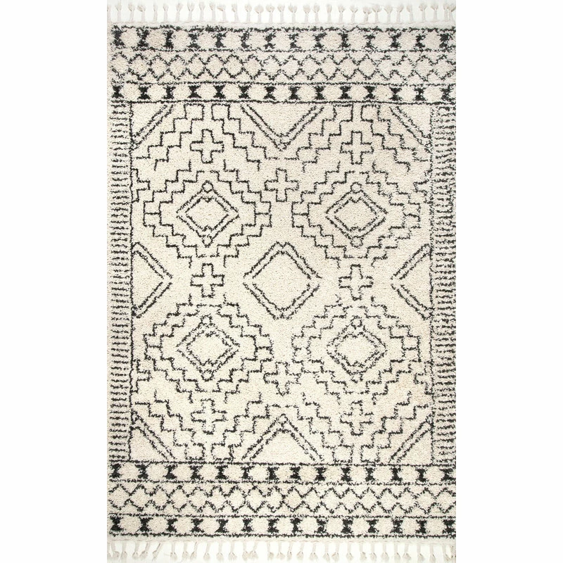 Cheap ⭐ NuLOOM Moroccan Shag Tribal Chevron Tassel Area Rug, Off-White, 9'2"x12' 🥰 3 Cheap ⭐ NuLOOM Moroccan Shag Tribal Chevron Tassel Area Rug, Off-White, 9'2"x12' 🥰 - Image 3