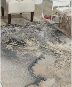 New 😍 Nourison Maxell Gray Area Rug, 7'10"x10'6" 🥰