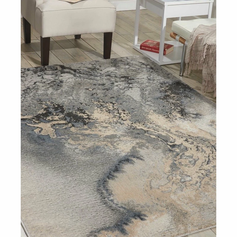 New 😍 Nourison Maxell Gray Area Rug, 7'10"x10'6" 🥰 1 New 😍 Nourison Maxell Gray Area Rug, 7'10"x10'6" 🥰