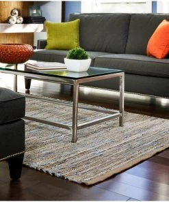 Brand new 💯 Anji Mountain American Graffiti Denim And Jute Rug, 5'x8' 🔥