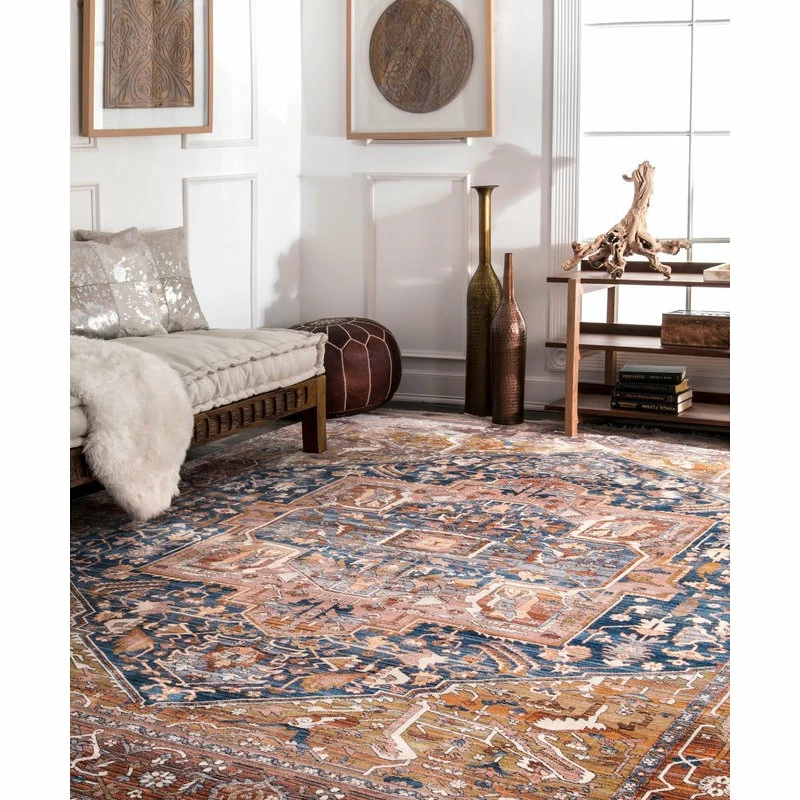 Flash Sale 🤩 NuLOOM Ehtel Medallion Fringe Traditional Area Rug, Rust, 9'x12' ⌛ 1 Flash Sale 🤩 NuLOOM Ehtel Medallion Fringe Traditional Area Rug, Rust, 9'x12' ⌛