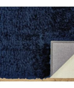 Budget ✨ Feizy Rugs Weave & Wander Freya Plush Shag Rug, Dark Blue, 4'9"x7'6" 😀 -Cheap Rugs Store b281d6550185e67b 4277 w800 h800 b0 p0