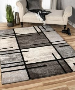 Outlet ๐ Orian Rugs Orian American Heritage Armada Blocks Area Rug, Gray, 5'3"x7'6" โ๏ธ