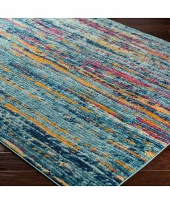 Flash Sale 🎁 Surya Harput Modern Teal, Saffron Area Rug, 5'3"x7'3" ⌛