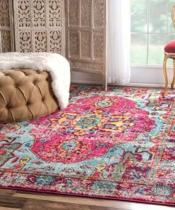 Deals 🎉 NuLOOM Mosaic Medallion Area Rug, Multi, 5'3"x7'7" 👏