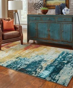 Cheapest โญ Oriental Weavers USA, Inc. Sedona 6365A Blue/Red 5'3" X 7'6" Rug ๐
