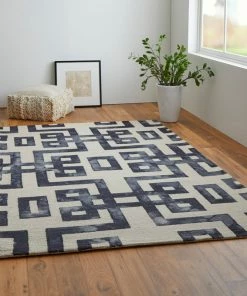 Best deal 🎉 Feizy Rugs Weave & Wander Marengo Tufted Key Wool Rug, Black, 8'x11' 👍
