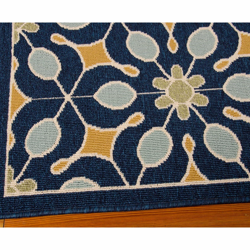 Coupon ❤️ Nourison Caribbean Floral Navy 5'3" X 7'5" Indoor Outdoor Area Rug 🌟 3 Coupon ❤️ Nourison Caribbean Floral Navy 5'3" X 7'5" Indoor Outdoor Area Rug 🌟 - Image 3