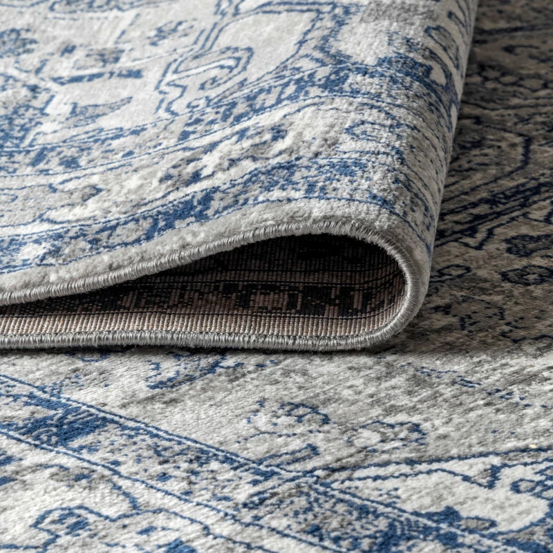 Discount 😉 JONATHAN Y Modern Persian Vintage Medallion Light Grey/Navy 8' X 10' Area Rug ✔️ 6 Discount 😉 JONATHAN Y Modern Persian Vintage Medallion Light Grey/Navy 8' X 10' Area Rug ✔️ - Image 6