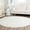 Brand new ⌛ Safavieh California Shag Collection SG151 Rug, White, 6'7" Round 🌟