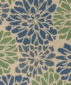 Wholesale ๐ฅ JONATHAN Y Zinnia Modern Floral Textured Weave Indoor/Outdoor Navy/Green 9'x12' Area Rug ๐ฅ