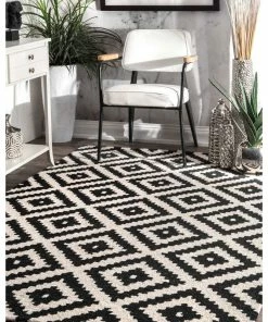 Best reviews of 👍 NuLOOM Hand-Tufted Geometric Tuscan Rug, Black, 2'x3' 🔔 -Cheap Rugs Store bdc150d80e98a248 5897 w800 h800 b0 p0