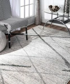Promo 😍 NuLOOM Thigpen Striped Contemporary Area Rug, Gray, 2'x3' 🥰 -Cheap Rugs Store c441abe30e989e0a 0484 w800 h800 b0 p0