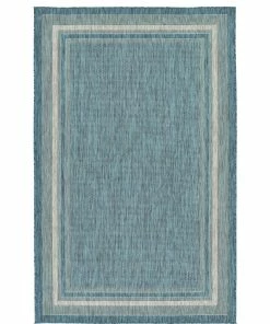 Brand new ✔️ Unique Loom Teal Soft Border Outdoor 5' 0 X 8' 0 Area Rug 👏 -Cheap Rugs Store c481de440d092aea 3605 w800 h800 b1 p0