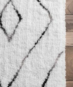 Hot Sale 🛒 NuLOOM Hand Tufted Beaulah Shag Contemporary Area Rug, White, 7'6"x9'6" 😉 -Cheap Rugs Store c58136d60a034db5 7094 w800 h800 b0 p0