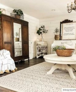 Top 10 😀 Hauteloom Sattley Updated Traditional Farmhouse 7'10" X 10'2" Area Rug ✔️