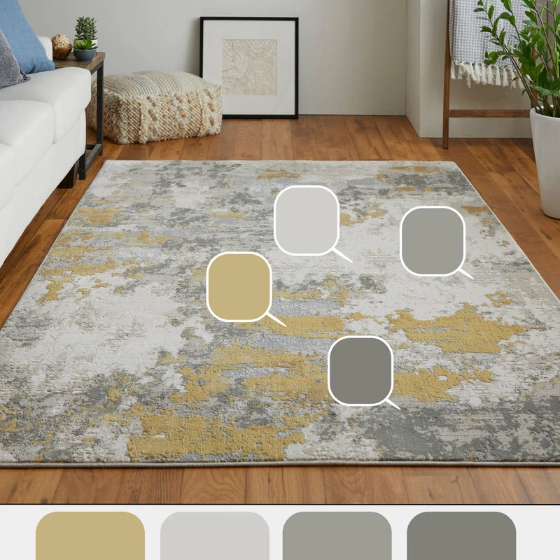 Wholesale ❤️ Feizy Rugs Weave & Wander Vanhorn Contemporary Watercolor Rug, Gold/Birch, 2'-10" X 7'-10" 🌟 1 Wholesale ❤️ Feizy Rugs Weave & Wander Vanhorn Contemporary Watercolor Rug, Gold/Birch, 2'-10" X 7'-10" 🌟