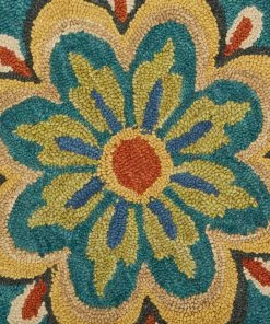 Best Sale 🛒 LRHome Floral Escape Mandala Area Rug, 6' Round 🔥