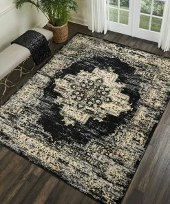 Outlet 😍 Nourison Grafix Area Rug, Black, 7'10"x9'10" 👍
