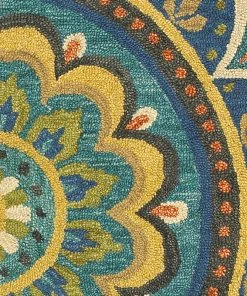 Best Sale 🛒 LRHome Floral Escape Mandala Area Rug, 6' Round 🔥 -Cheap Rugs Store cc41750e061553d8 5096 w800 h800 b0 p0