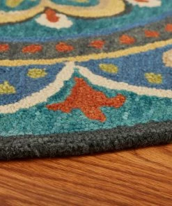 Best Sale 🛒 LRHome Floral Escape Mandala Area Rug, 6' Round 🔥 -Cheap Rugs Store cc51e5720fb3d3ef 5096 w800 h800 b0 p0