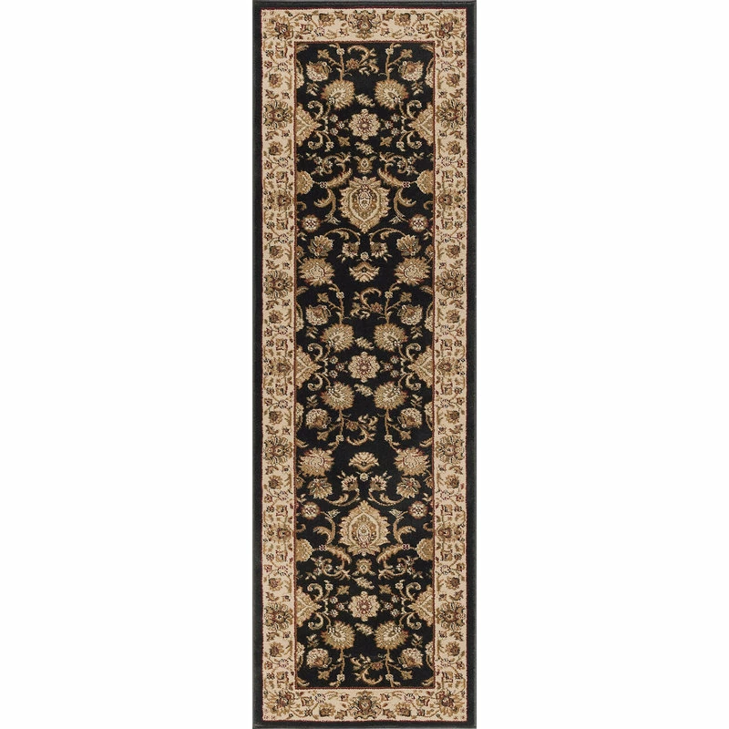 Cheapest ✨ Tayse Rugs Gabrielle Transitional Border Black Runner Rug, 2'x10' 💯 2 Cheapest ✨ Tayse Rugs Gabrielle Transitional Border Black Runner Rug, 2'x10' 💯 - Image 2
