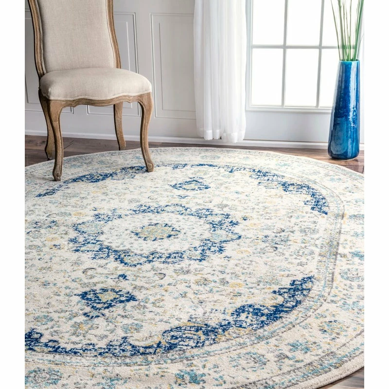 Cheapest ✔️ NuLOOM Traditional Medallion Verona Rug, Blue, 12'x15' ❤️ 6 Cheapest ✔️ NuLOOM Traditional Medallion Verona Rug, Blue, 12'x15' ❤️ - Image 6