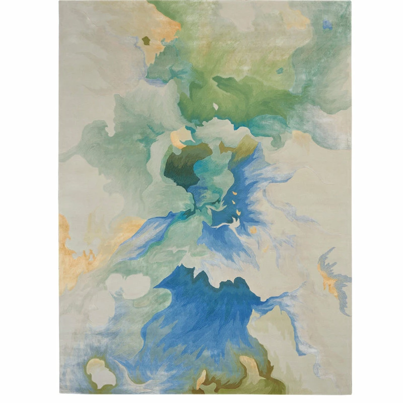 Buy 😉 Nourison Prismatic Seafoam Abstract Contemporary Area Rug, Seafoam, 8'6"x11'6", 😍 4 Buy 😉 Nourison Prismatic Seafoam Abstract Contemporary Area Rug, Seafoam, 8'6"x11'6", 😍 - Image 4