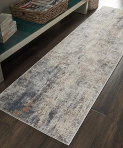 Best Pirce 🎉 Nourison Rustic Textures Area Rug, Gray/Beige, 2'2"x7'6" Runner ⌛