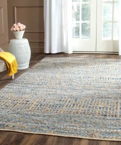 Coupon 🥰 Safavieh Cape Cod Collection CAP353 Rug, Natural/Blue, 2'x3' 🔥