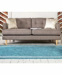Brand new ✔️ Unique Loom Teal Soft Border Outdoor 5' 0 X 8' 0 Area Rug 👏
