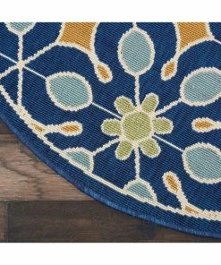 Flash Sale ❤️ Nourison Caribbean Floral Navy 4' X ROUND Indoor Outdoor Area Rug 🔥 9 Flash Sale ❤️ Nourison Caribbean Floral Navy 4' X ROUND Indoor Outdoor Area Rug 🔥 -Cheap Rugs Store d0f174490e850414 6427 w800 h800 b0 p0