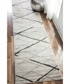 Coupon 💯 NuLOOM Thigpen Striped Contemporary Area Rug, Gray, 2'6"x10' 🎉