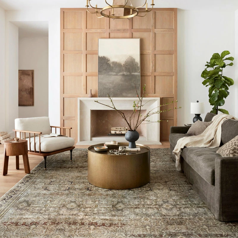 Hot Sale 🔥 Loloi Rugs Olive Charcoal Layla Printed Area Rug By Loloi II, 2'-6"x7'-6" 🔔 3 Hot Sale 🔥 Loloi Rugs Olive Charcoal Layla Printed Area Rug By Loloi II, 2'-6"x7'-6" 🔔 - Image 3