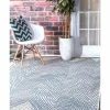 Best deal ⌛ NuLOOM Geometric Chevron Outdoor Area Rug, Blue, Blue, 7'6"x10'9" ✨