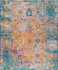 Deals 😉 JONATHAN Y Bohemian FLAIR Boho Vintage Faded Area Rug, Cream/Navy, 5x8 🛒