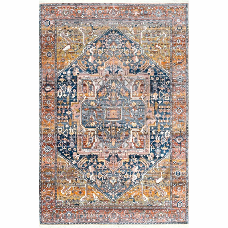 Flash Sale 🤩 NuLOOM Ehtel Medallion Fringe Traditional Area Rug, Rust, 9'x12' ⌛ 3 Flash Sale 🤩 NuLOOM Ehtel Medallion Fringe Traditional Area Rug, Rust, 9'x12' ⌛ - Image 3