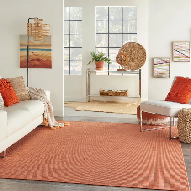 Wholesale π€© Nourison Positano Casual Solid Terracotta 8' X 10' Indoor Outdoor Area Rug β¨ 5 Wholesale π€© Nourison Positano Casual Solid Terracotta 8' X 10' Indoor Outdoor Area Rug β¨ - Image 5