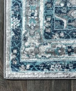 Best Sale 🥰 JONATHAN Y Modern Persian Vintage Medallion Light Grey/Blue 8' X 10' Area Rug ⭐ -Cheap Rugs Store dda10b480376ae82 2611 w800 h800 b0 p0
